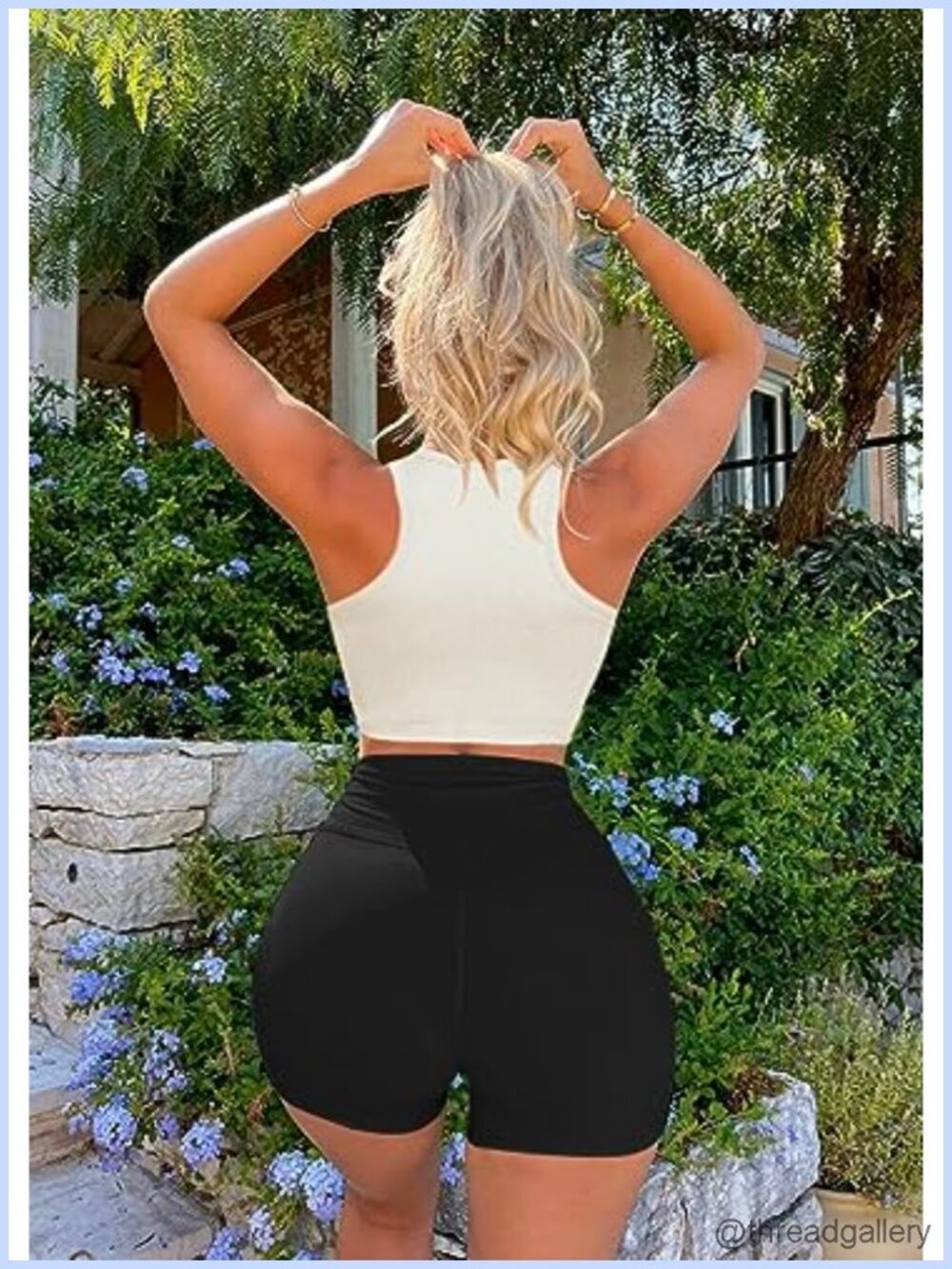 Seamless Ribbed Racerback Crop Tank Tops 3 Pack - Picture 5 of 6